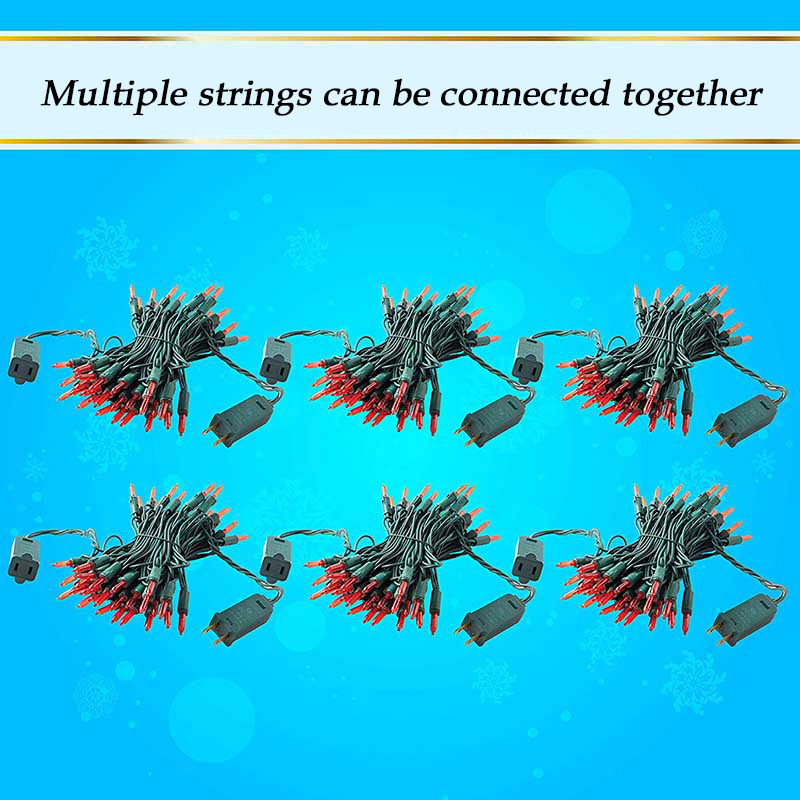 Outdoor/Indoor Christmas Lights HM5 LED Bulbs, 50 LED Lights, Red Outdoor/Indoor Christmas Lights HM5 LED Bulbs, 50 LED Lights, Red